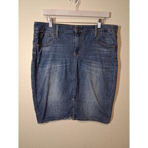 Levis Denim Skirt Midi Blue Jean Casual Western Dance Women's Size 14